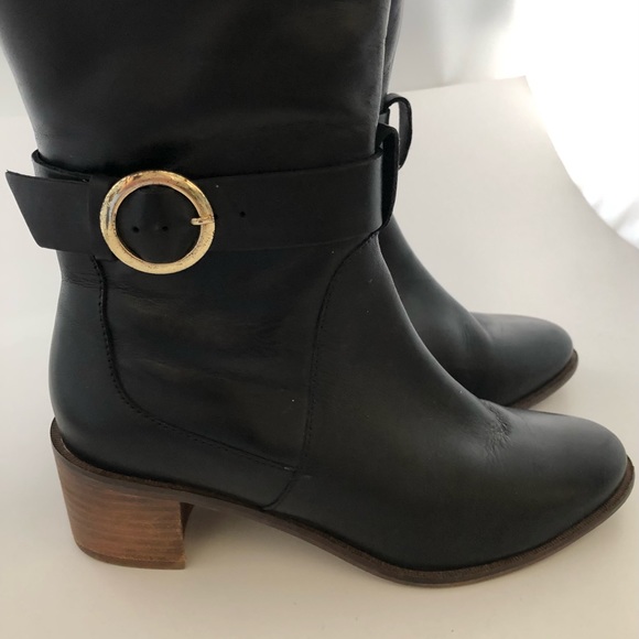 Anthropologie Liendo by Seychelles Tall Black Riding Boots Womens Sz 6 1/2 - Picture 2 of 15